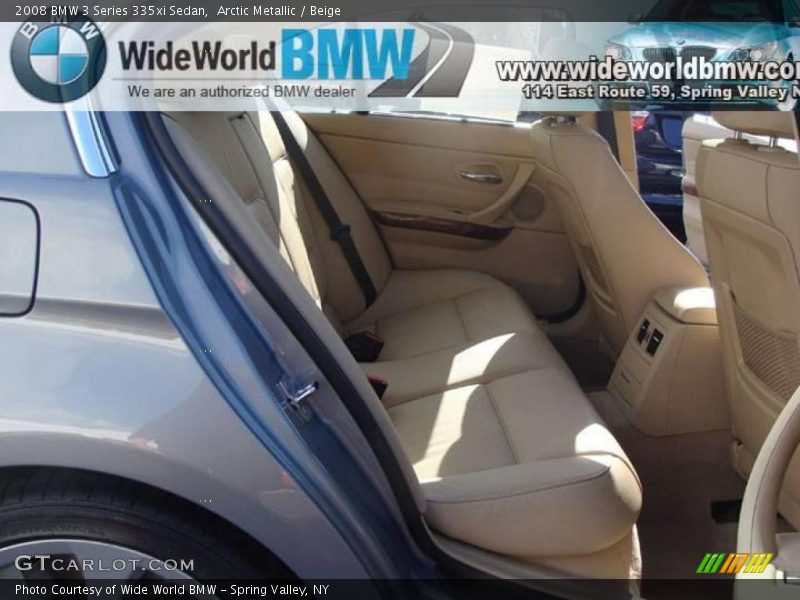 Arctic Metallic / Beige 2008 BMW 3 Series 335xi Sedan