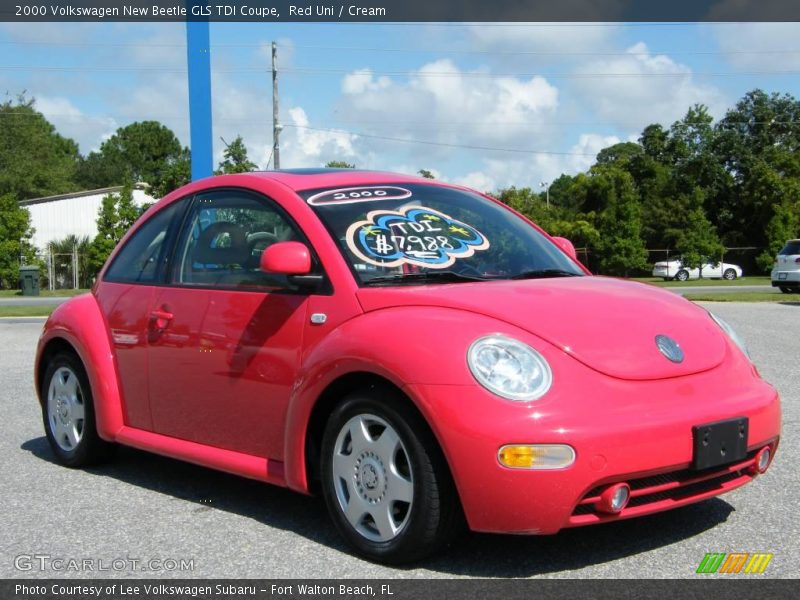 Red Uni / Cream 2000 Volkswagen New Beetle GLS TDI Coupe