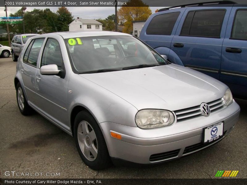 Satin Silver Metallic / Black 2001 Volkswagen Golf GLS 1.8T 4 Door
