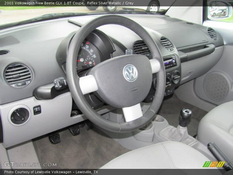 Reflex Silver Metallic / Grey 2003 Volkswagen New Beetle GLX 1.8T Coupe
