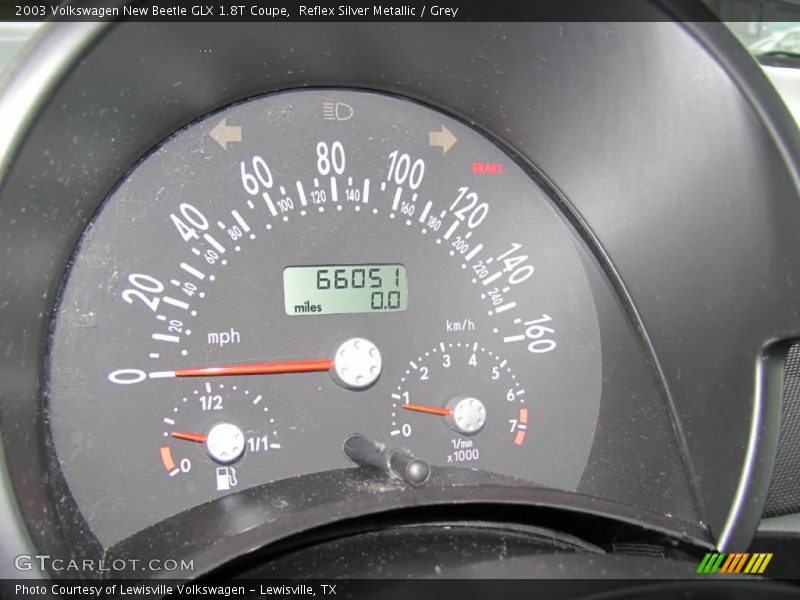 Reflex Silver Metallic / Grey 2003 Volkswagen New Beetle GLX 1.8T Coupe