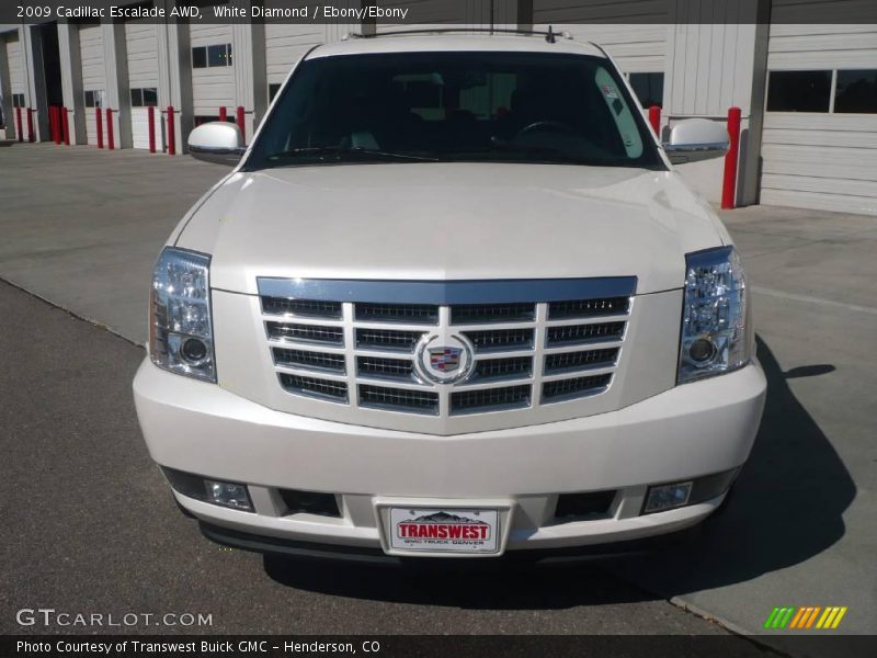 White Diamond / Ebony/Ebony 2009 Cadillac Escalade AWD