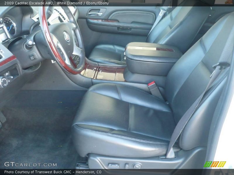 White Diamond / Ebony/Ebony 2009 Cadillac Escalade AWD