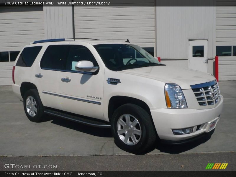 White Diamond / Ebony/Ebony 2009 Cadillac Escalade AWD