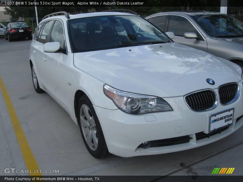 Alpine White / Auburn Dakota Leather 2007 BMW 5 Series 530xi Sport Wagon