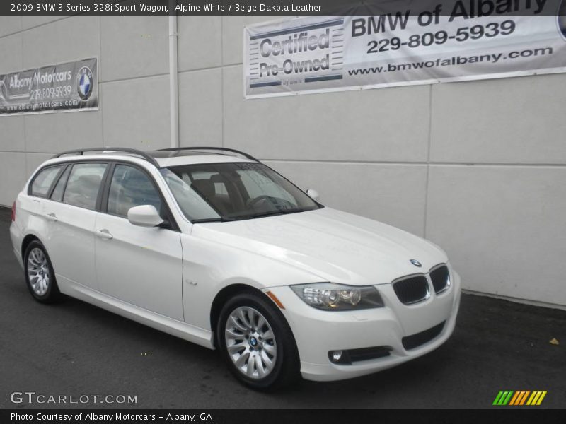 Alpine White / Beige Dakota Leather 2009 BMW 3 Series 328i Sport Wagon