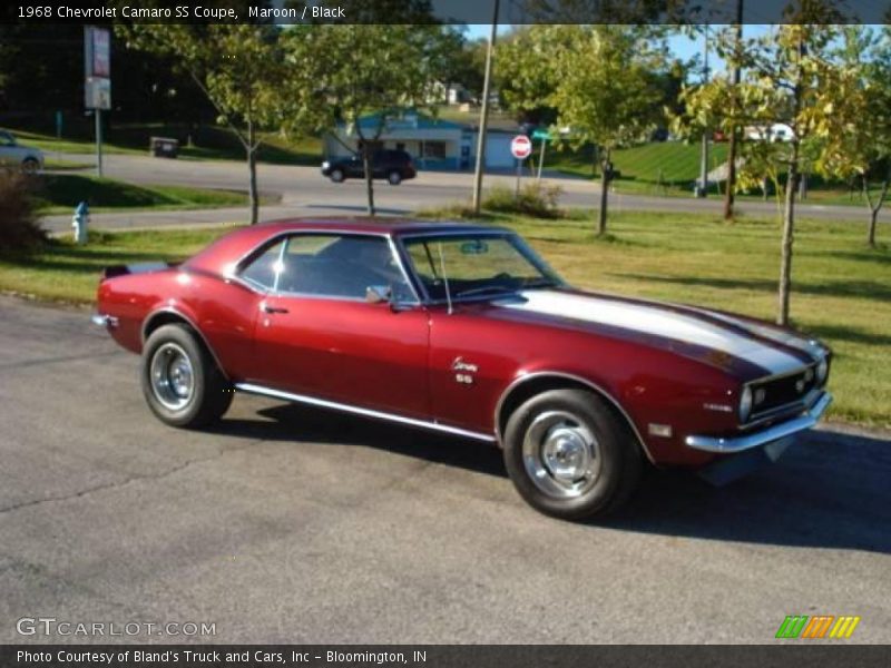 Maroon / Black 1968 Chevrolet Camaro SS Coupe