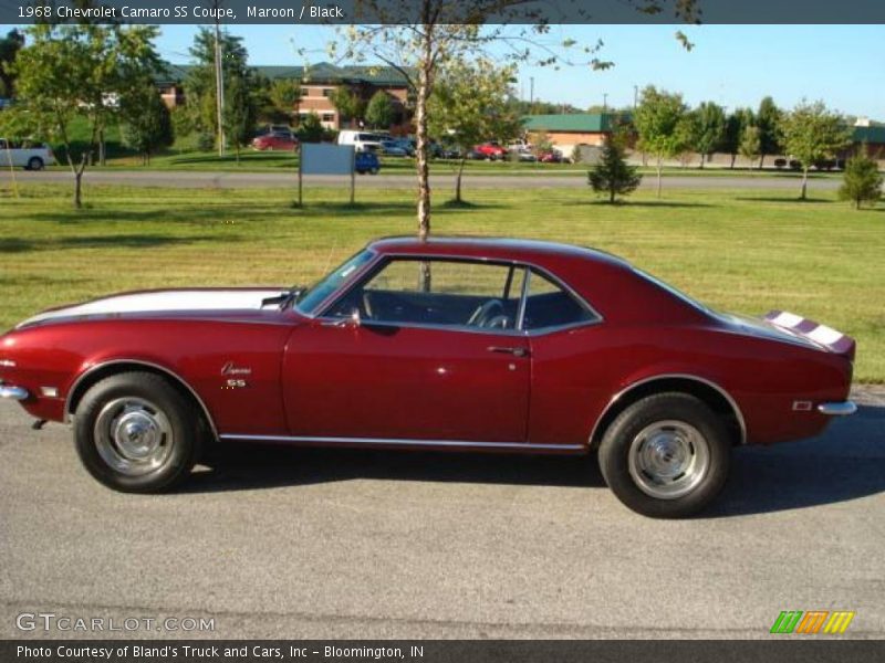 Maroon / Black 1968 Chevrolet Camaro SS Coupe