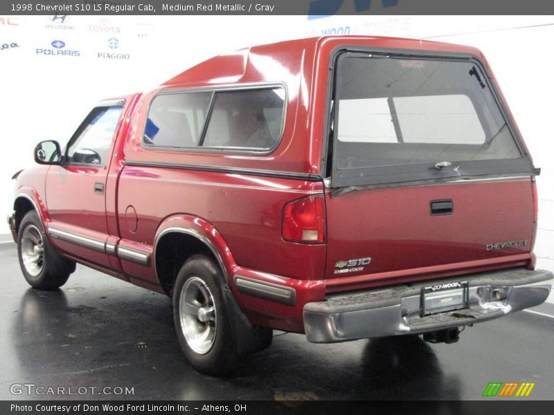 Medium Red Metallic / Gray 1998 Chevrolet S10 LS Regular Cab