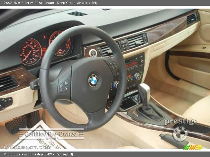 Deep Green Metallic / Beige 2008 BMW 3 Series 328xi Sedan