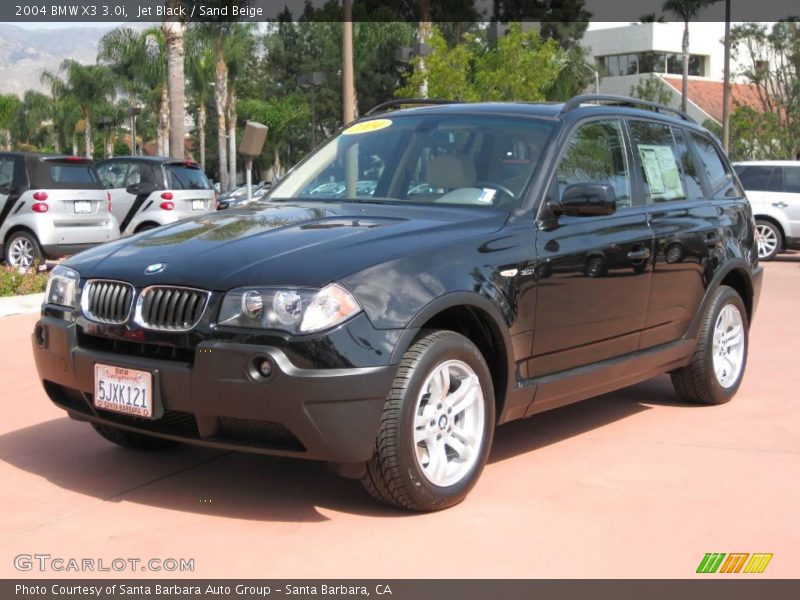 Jet Black / Sand Beige 2004 BMW X3 3.0i
