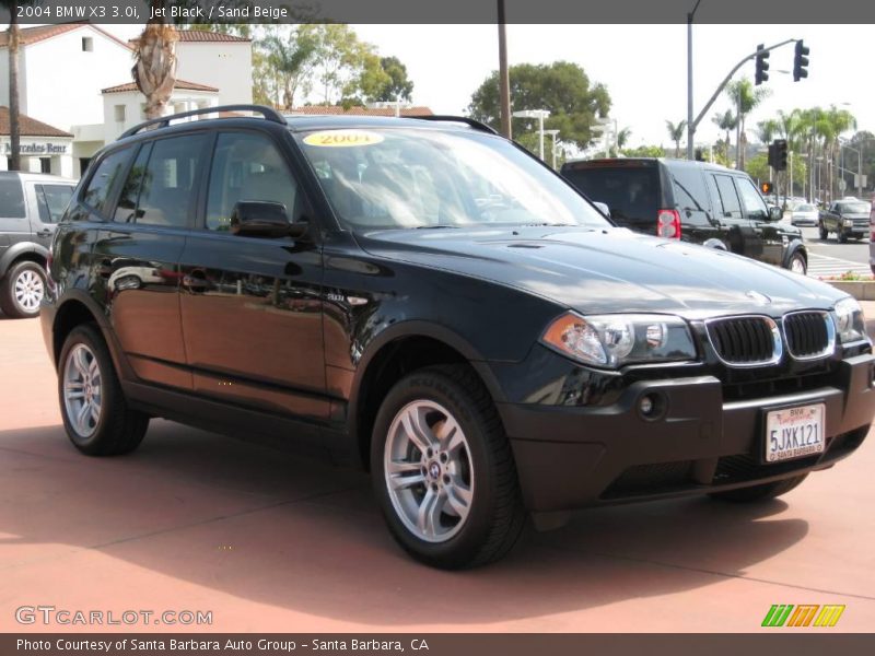 Jet Black / Sand Beige 2004 BMW X3 3.0i