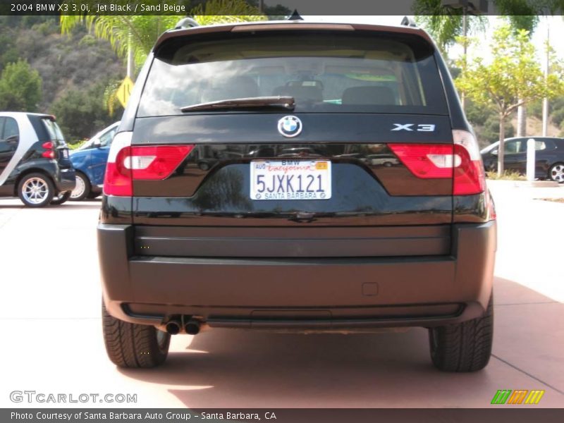 Jet Black / Sand Beige 2004 BMW X3 3.0i