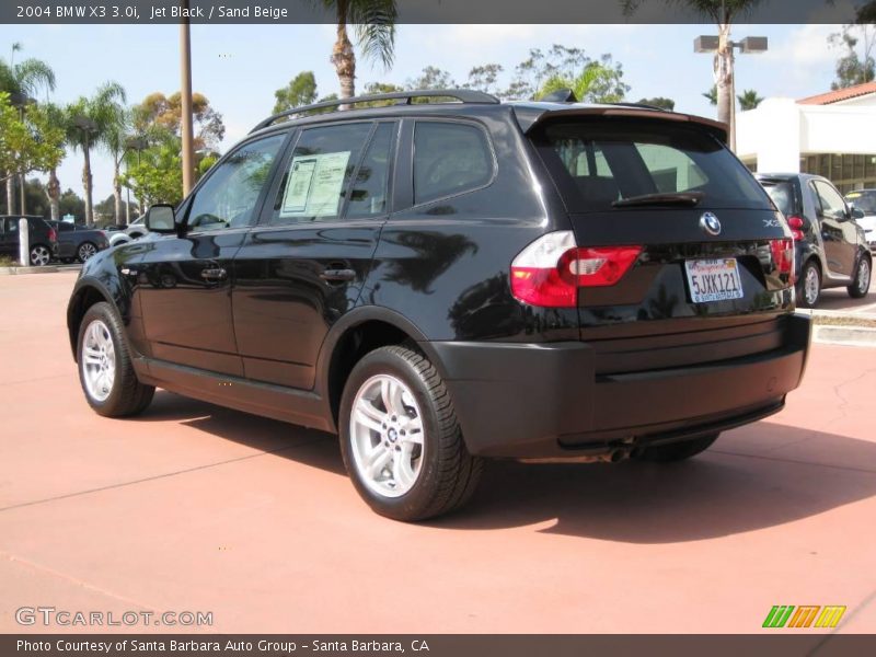 Jet Black / Sand Beige 2004 BMW X3 3.0i