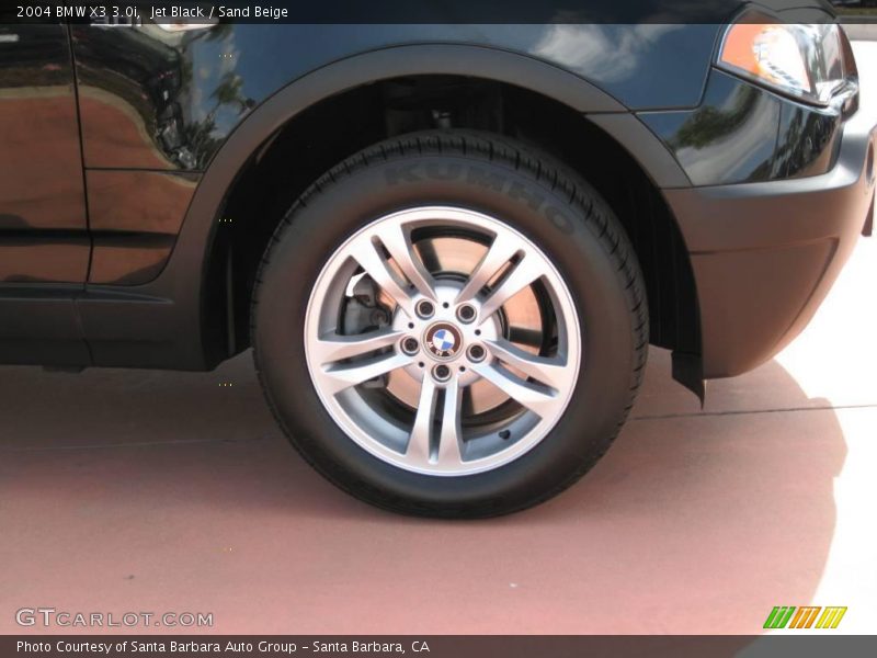 Jet Black / Sand Beige 2004 BMW X3 3.0i