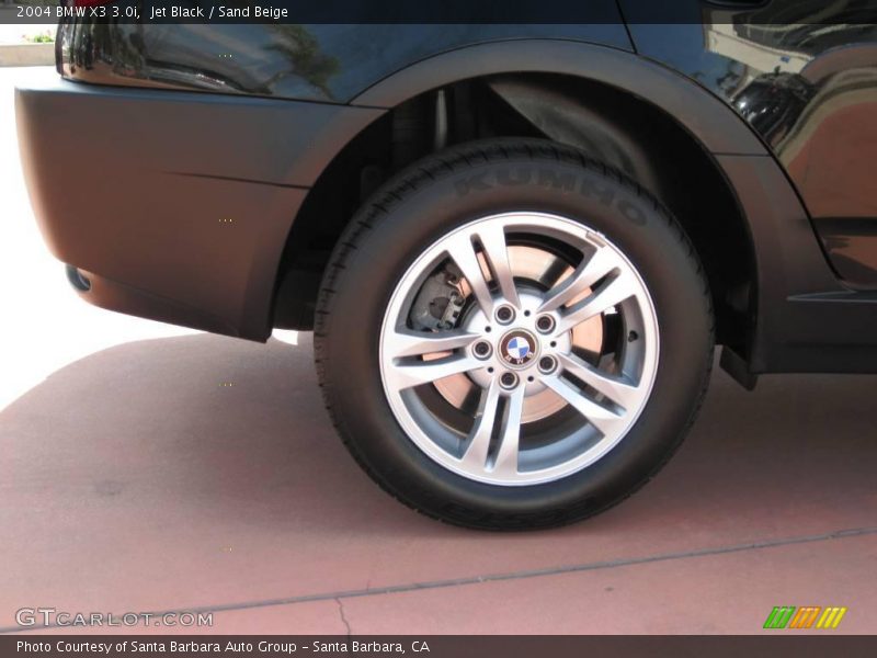 Jet Black / Sand Beige 2004 BMW X3 3.0i