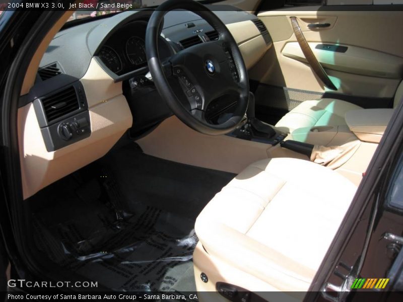 Jet Black / Sand Beige 2004 BMW X3 3.0i