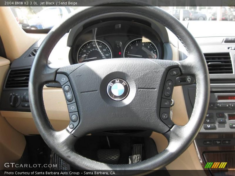 Jet Black / Sand Beige 2004 BMW X3 3.0i