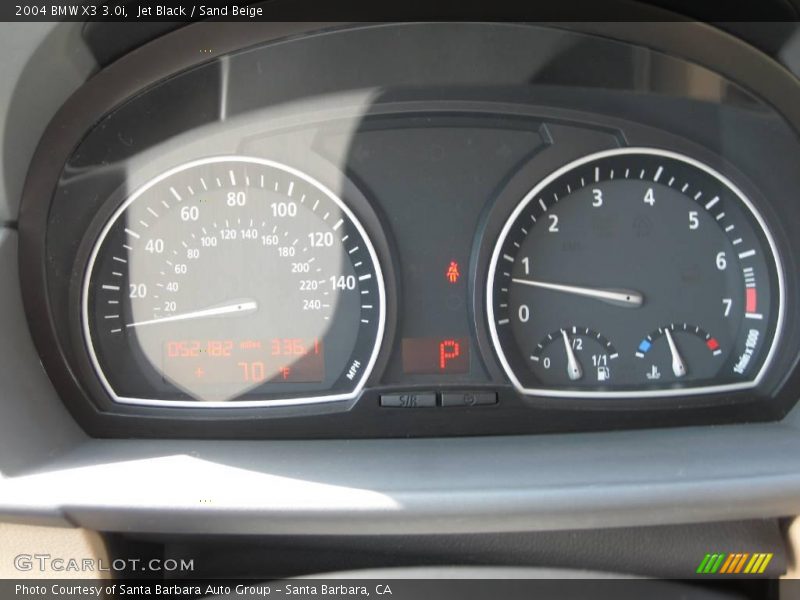 Jet Black / Sand Beige 2004 BMW X3 3.0i