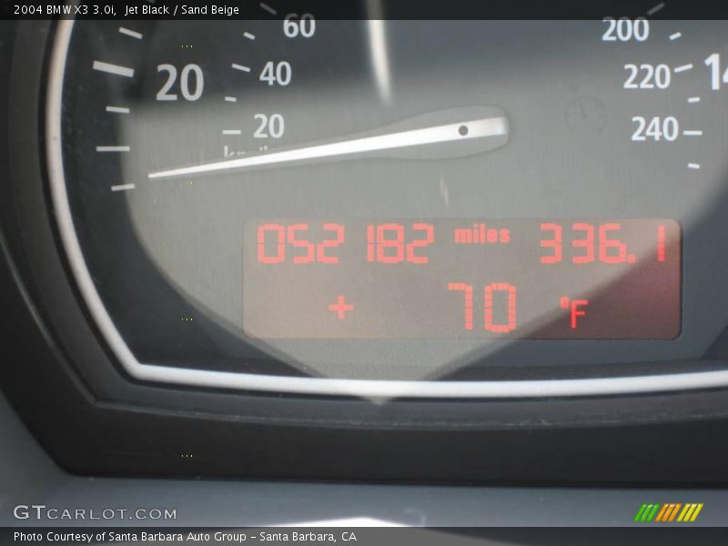 Jet Black / Sand Beige 2004 BMW X3 3.0i