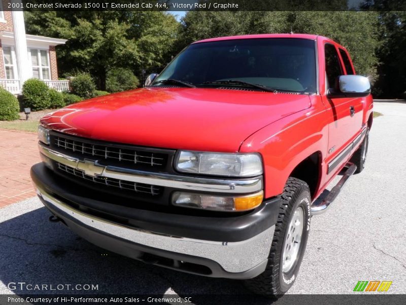 Victory Red / Graphite 2001 Chevrolet Silverado 1500 LT Extended Cab 4x4