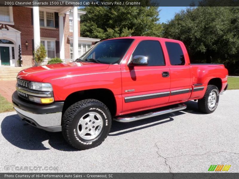 Victory Red / Graphite 2001 Chevrolet Silverado 1500 LT Extended Cab 4x4