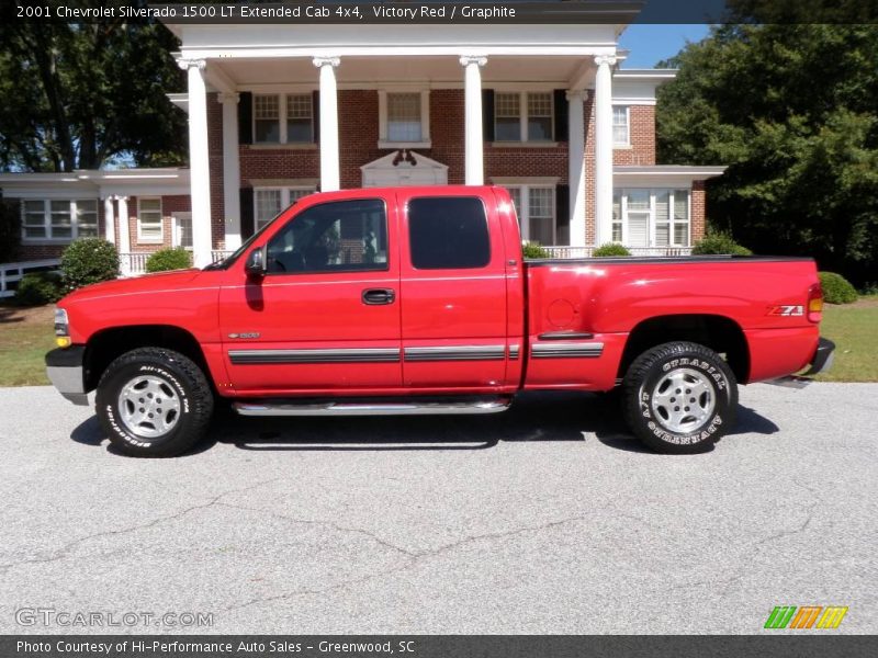 Victory Red / Graphite 2001 Chevrolet Silverado 1500 LT Extended Cab 4x4