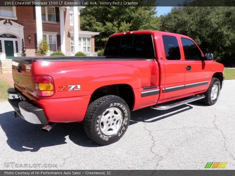 Victory Red / Graphite 2001 Chevrolet Silverado 1500 LT Extended Cab 4x4