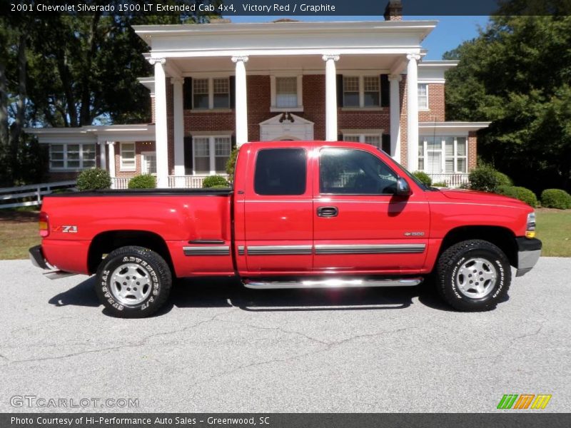 Victory Red / Graphite 2001 Chevrolet Silverado 1500 LT Extended Cab 4x4