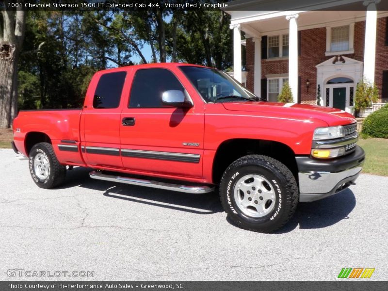 Victory Red / Graphite 2001 Chevrolet Silverado 1500 LT Extended Cab 4x4