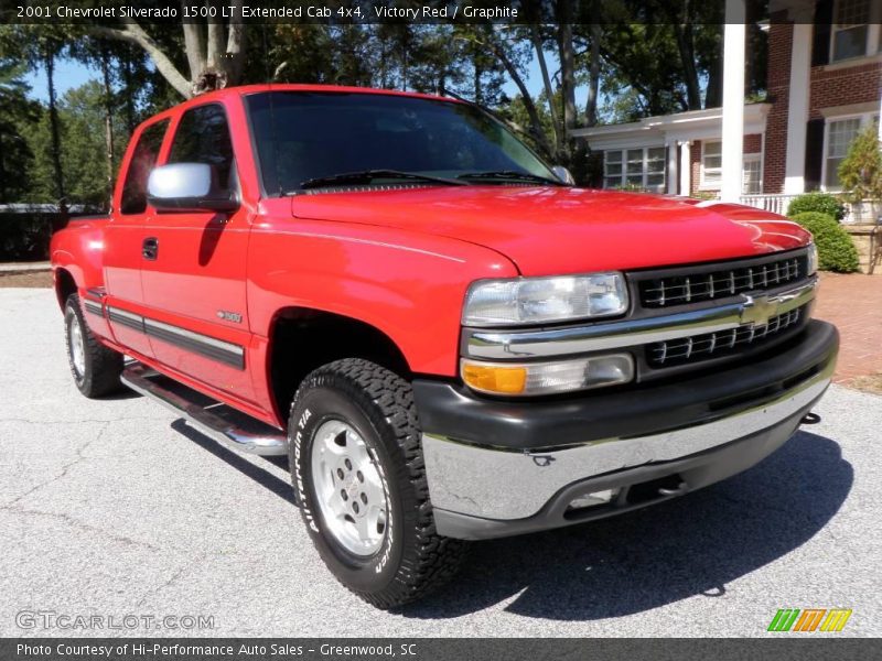 Victory Red / Graphite 2001 Chevrolet Silverado 1500 LT Extended Cab 4x4