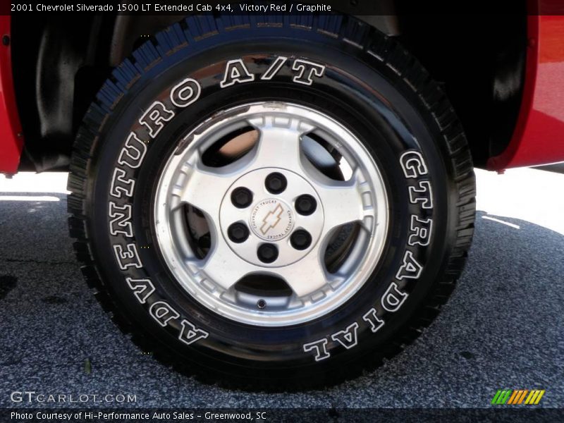 Victory Red / Graphite 2001 Chevrolet Silverado 1500 LT Extended Cab 4x4