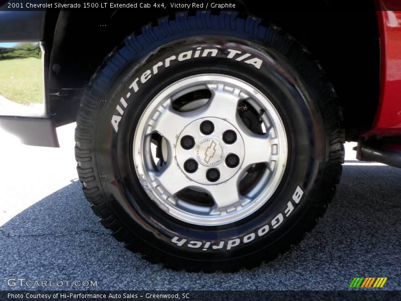 Victory Red / Graphite 2001 Chevrolet Silverado 1500 LT Extended Cab 4x4