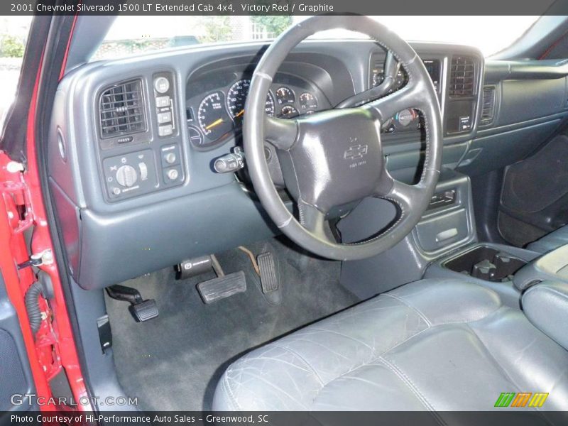 Victory Red / Graphite 2001 Chevrolet Silverado 1500 LT Extended Cab 4x4
