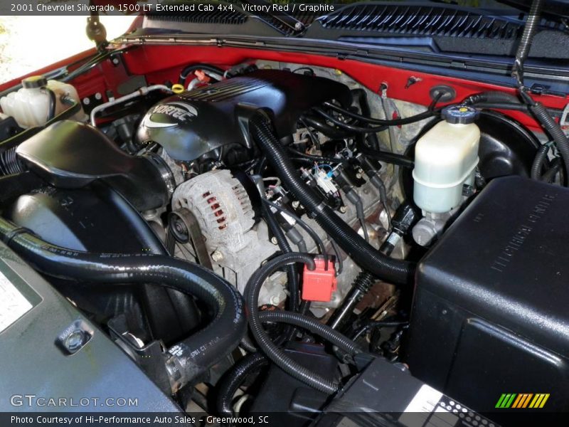 Victory Red / Graphite 2001 Chevrolet Silverado 1500 LT Extended Cab 4x4
