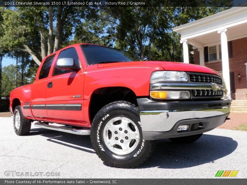 Victory Red / Graphite 2001 Chevrolet Silverado 1500 LT Extended Cab 4x4