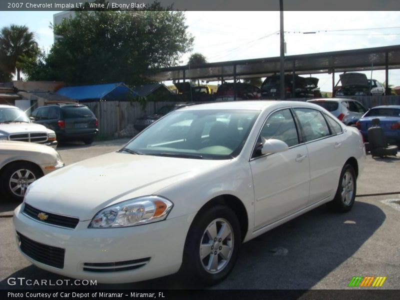 White / Ebony Black 2007 Chevrolet Impala LT