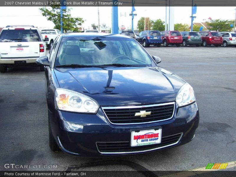 Dark Blue Metallic / Titanium Gray 2007 Chevrolet Malibu LT Sedan