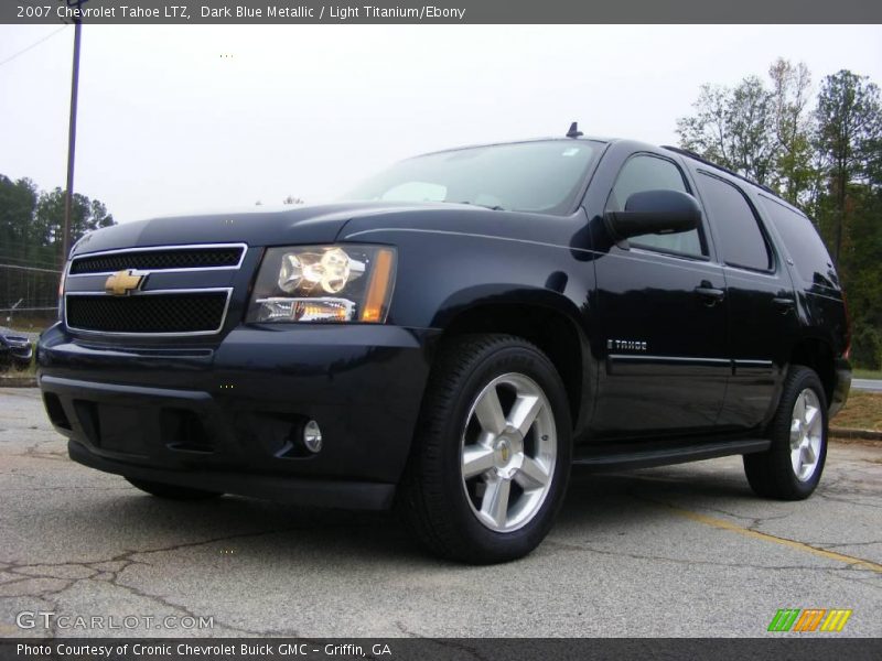 Dark Blue Metallic / Light Titanium/Ebony 2007 Chevrolet Tahoe LTZ