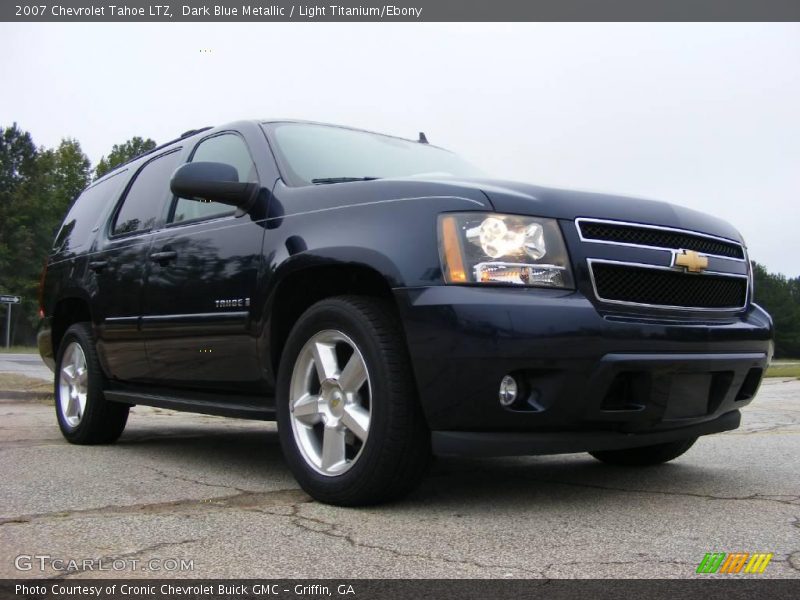 Dark Blue Metallic / Light Titanium/Ebony 2007 Chevrolet Tahoe LTZ