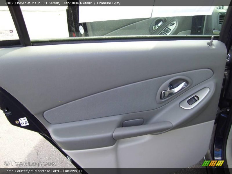Dark Blue Metallic / Titanium Gray 2007 Chevrolet Malibu LT Sedan