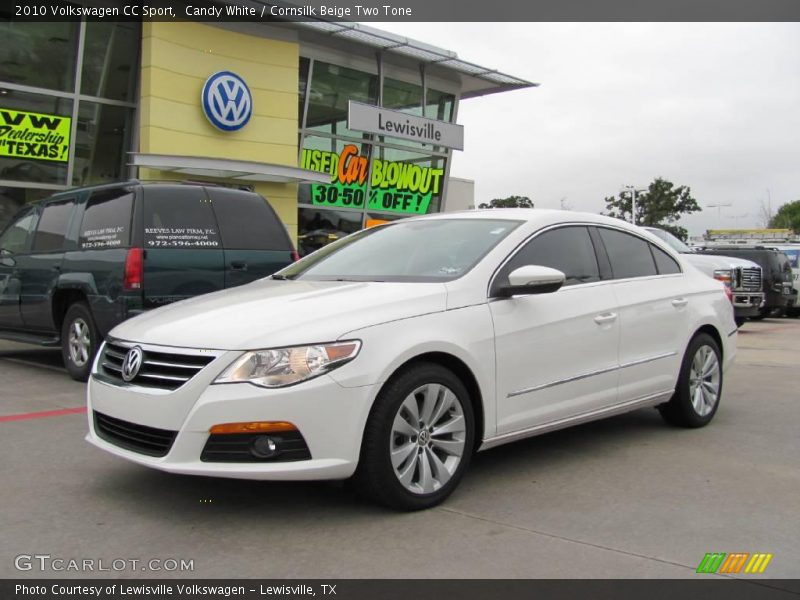 Candy White / Cornsilk Beige Two Tone 2010 Volkswagen CC Sport