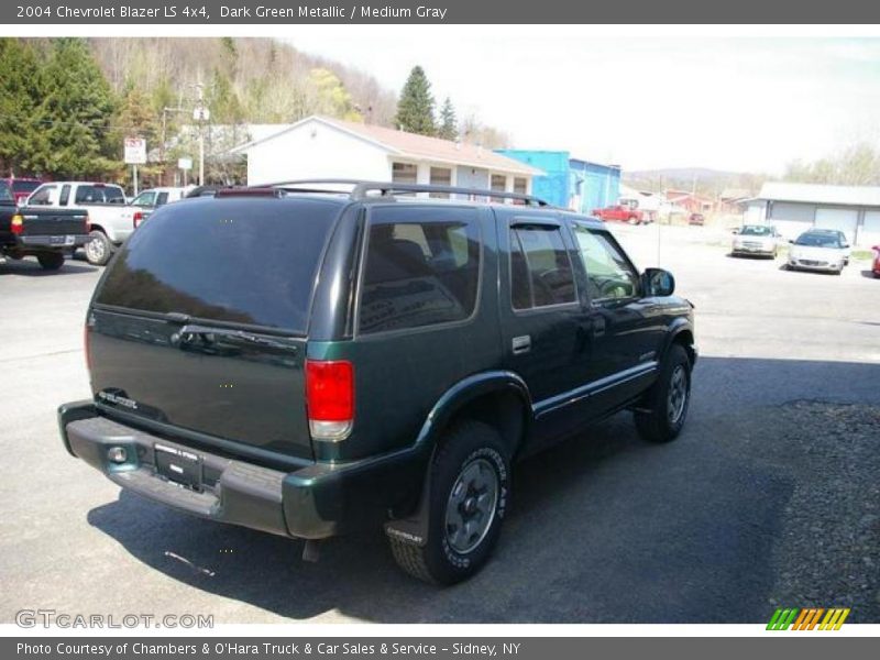 Dark Green Metallic / Medium Gray 2004 Chevrolet Blazer LS 4x4