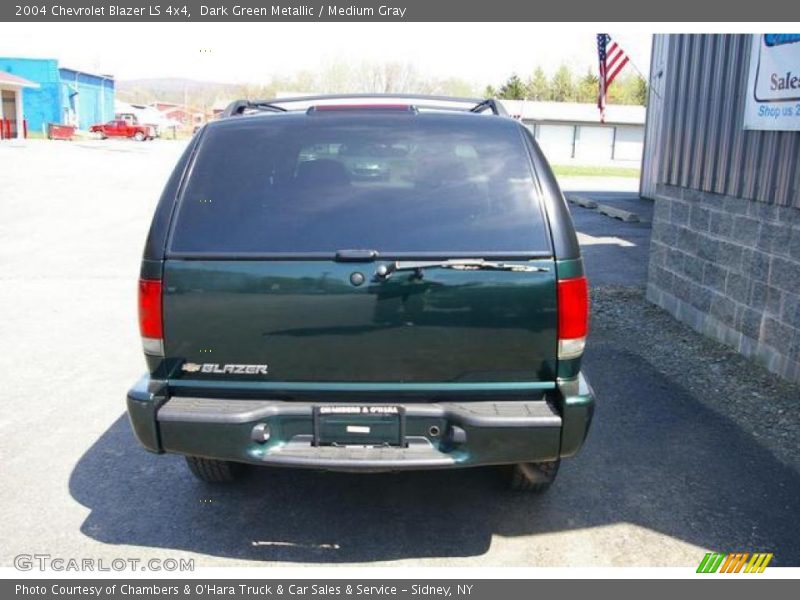 Dark Green Metallic / Medium Gray 2004 Chevrolet Blazer LS 4x4