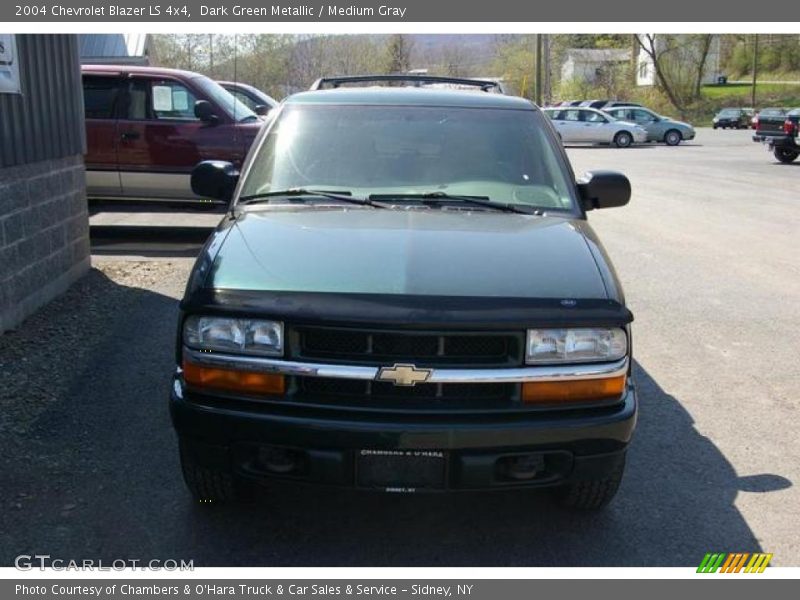 Dark Green Metallic / Medium Gray 2004 Chevrolet Blazer LS 4x4