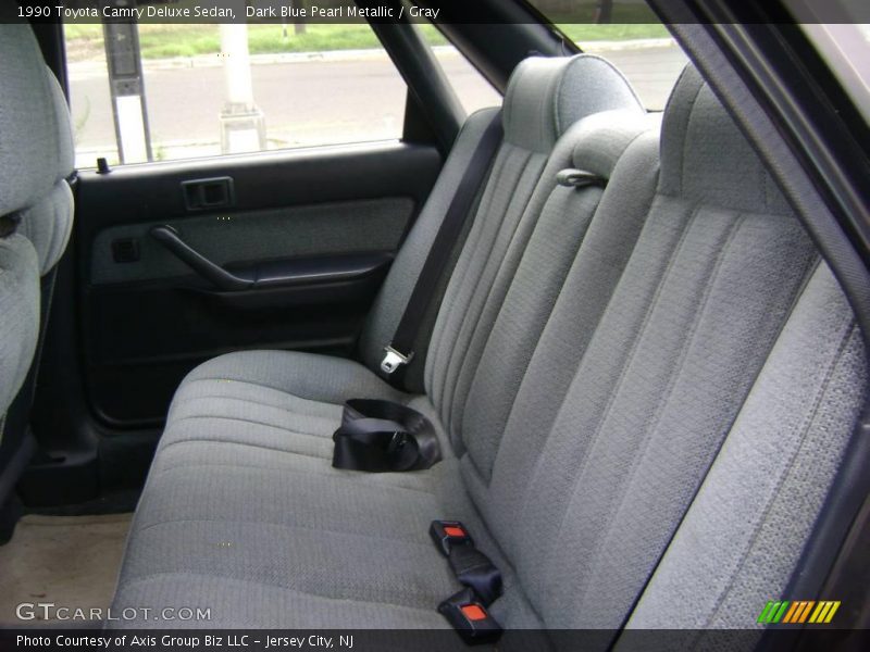 Dark Blue Pearl Metallic / Gray 1990 Toyota Camry Deluxe Sedan