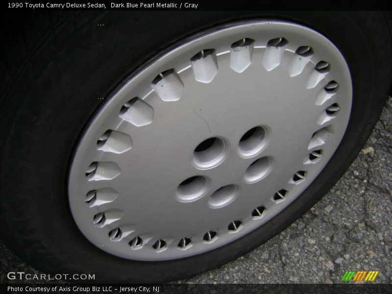 Dark Blue Pearl Metallic / Gray 1990 Toyota Camry Deluxe Sedan