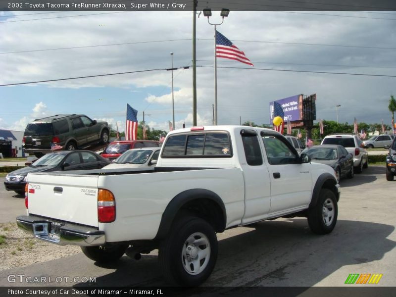 Super White / Gray 2002 Toyota Tacoma PreRunner Xtracab