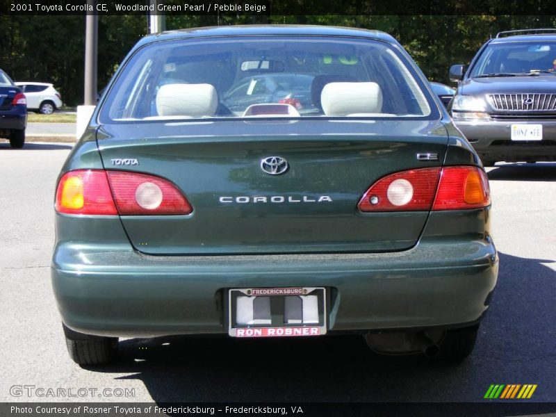 Woodland Green Pearl / Pebble Beige 2001 Toyota Corolla CE