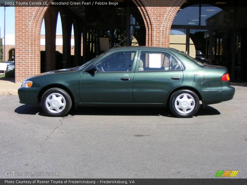 Woodland Green Pearl / Pebble Beige 2001 Toyota Corolla CE